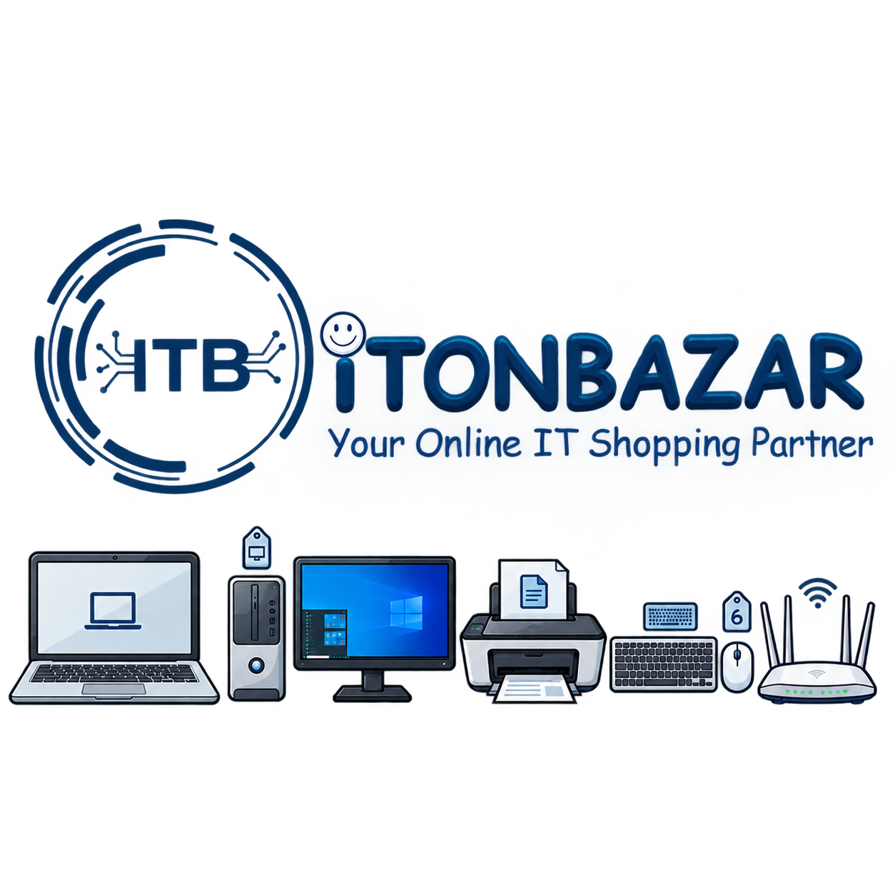 Transparent IT Shop Logo and Device Icons